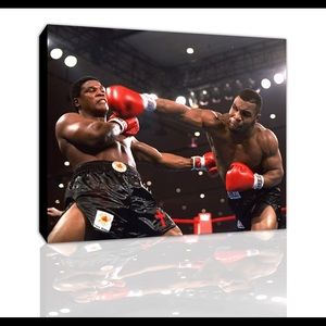 Mike Tyson vs Trevor Berbick judgement day canvas print wall art size 12x14
